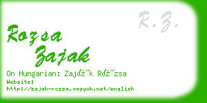 rozsa zajak business card